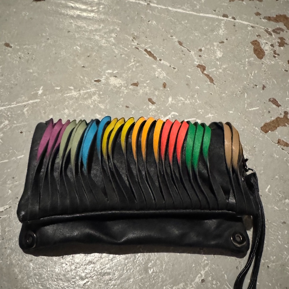 Multicolor Fringe Clutch Bag Mellow World